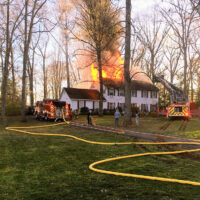 WVFC Tower 1 at house fire